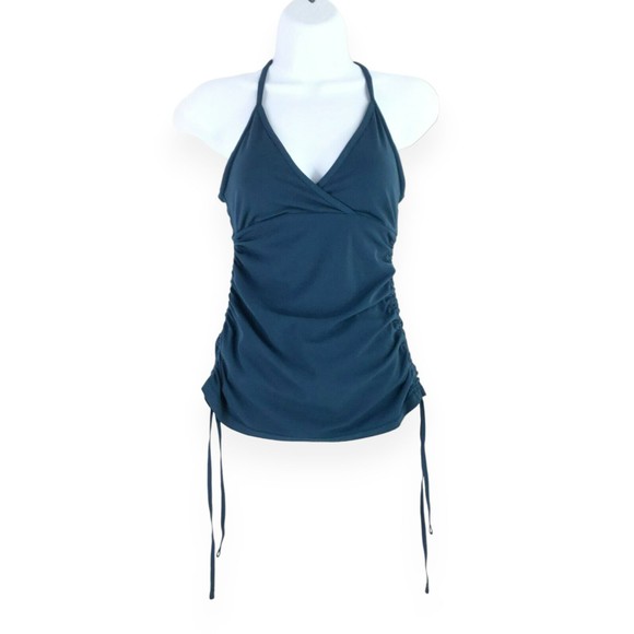 Lululemon Womens Full Freedom Yoga Tank Size 4 in Nile Blue Nulu Cinch Up Sides - Picture 1 of 16